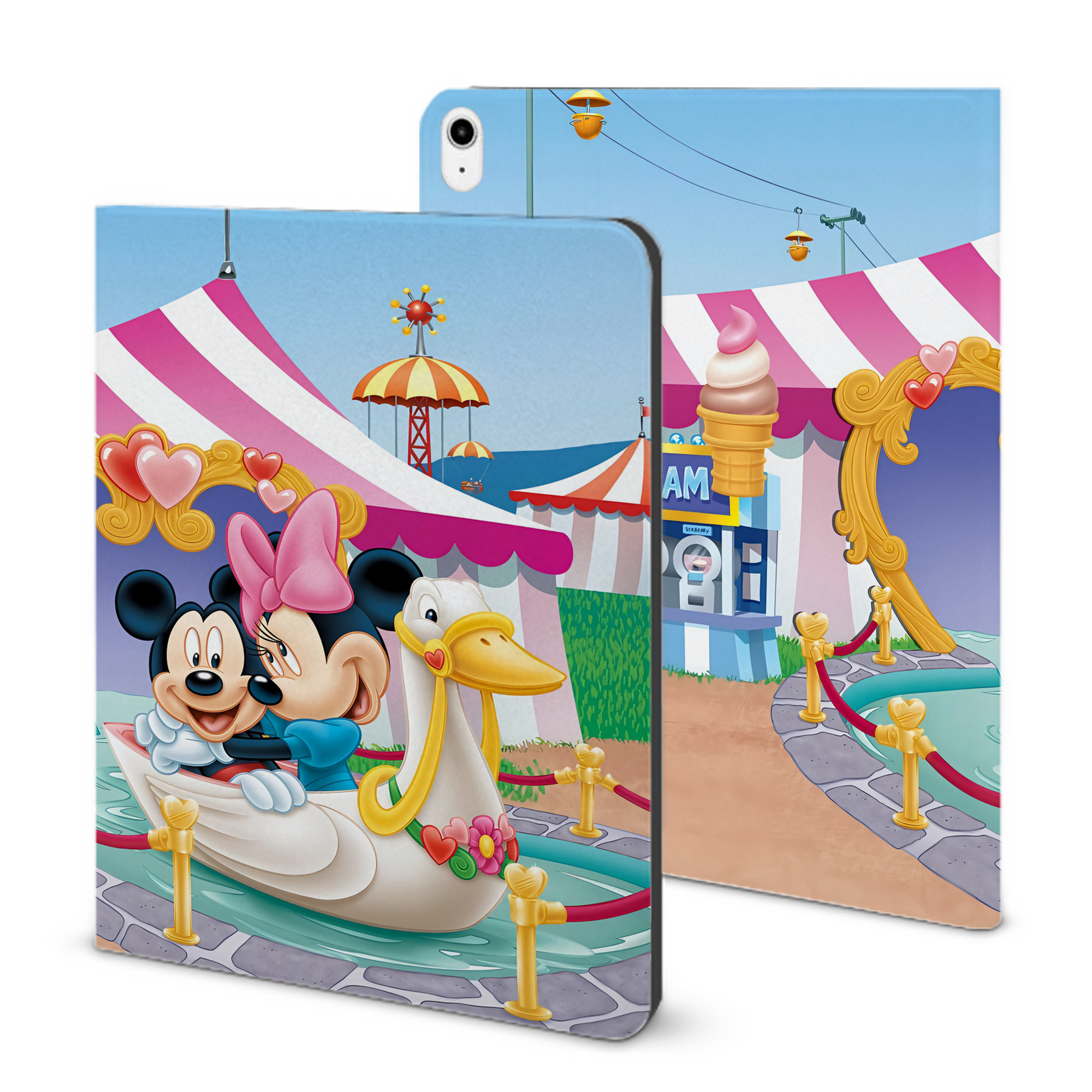 （画像用） ミッキーマウス Mickey Mouse IPadケース ペンホルダー付き ブックスタイルデザイン